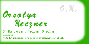 orsolya meczner business card